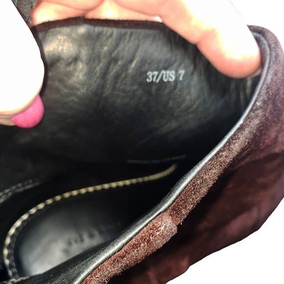 Rag & Bone Classic Newbury chocolate brown Suede Ankle Boots SZ 7 - Picture 10 of 11